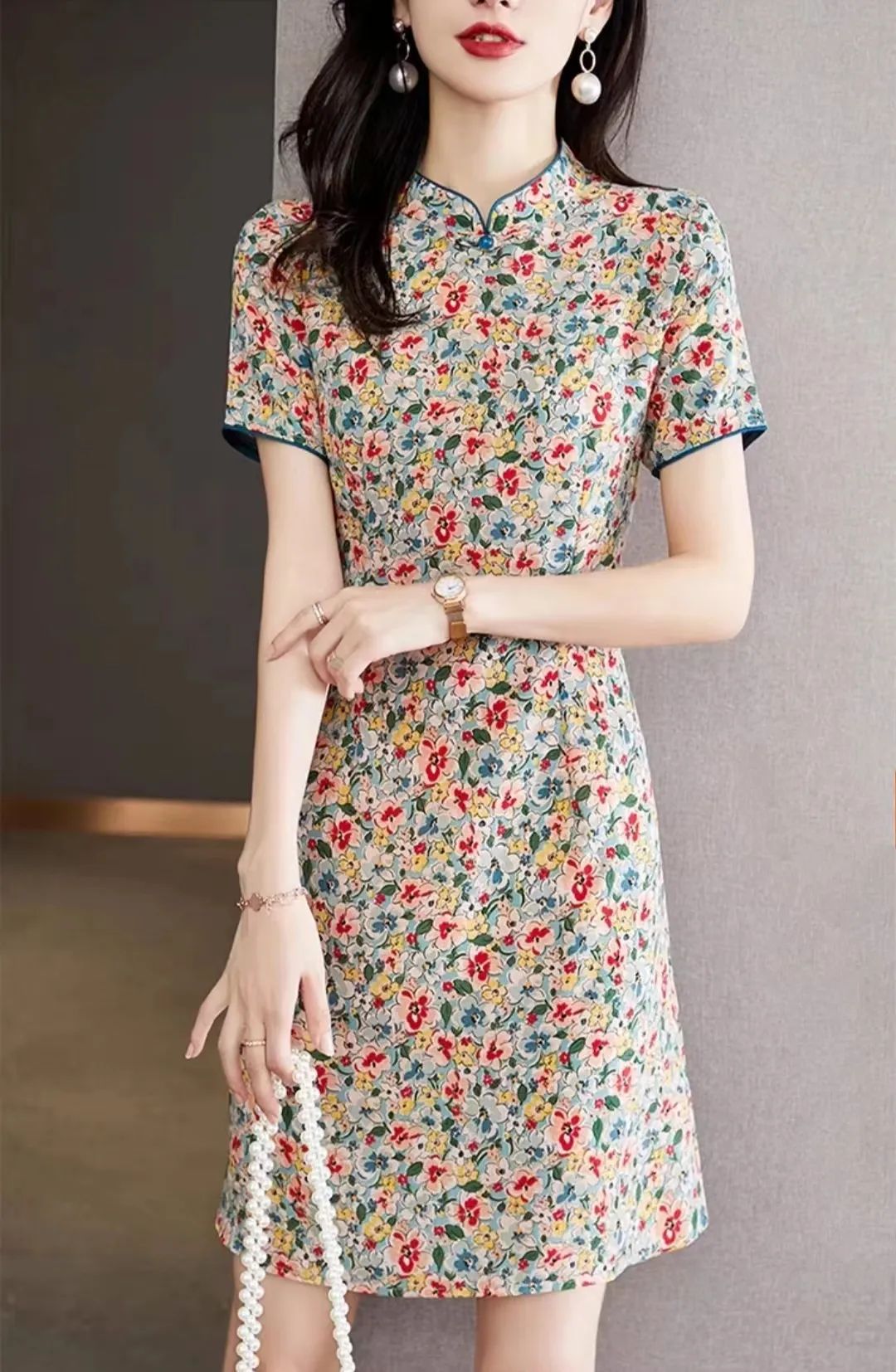 改良中式连衣裙裁剪图,改良中式连袖棉袍裁剪图