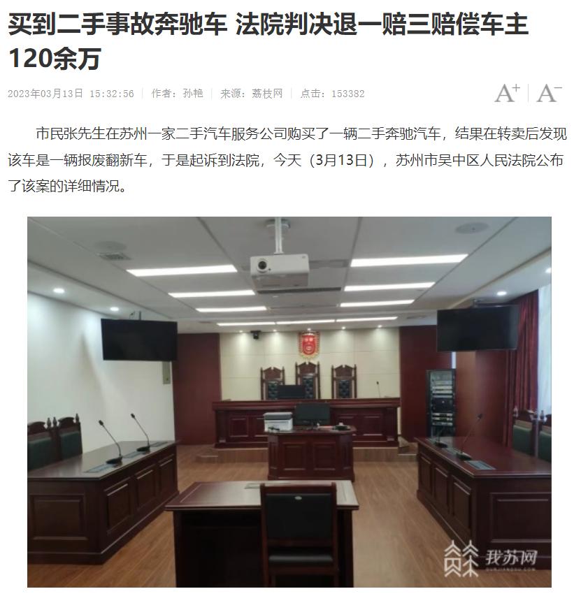 花24万买的二手车，表显里程与实际相差11万公里，消费者获赔72万