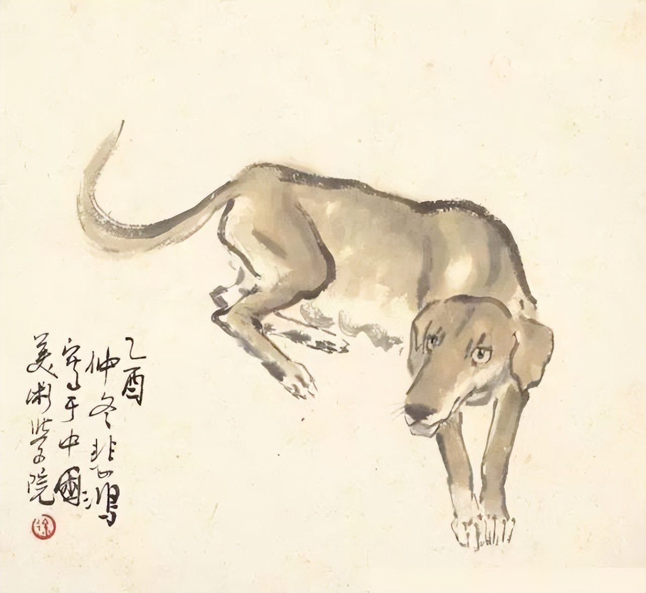 画十二生肖狗中国风,用三角形画十二生肖狗