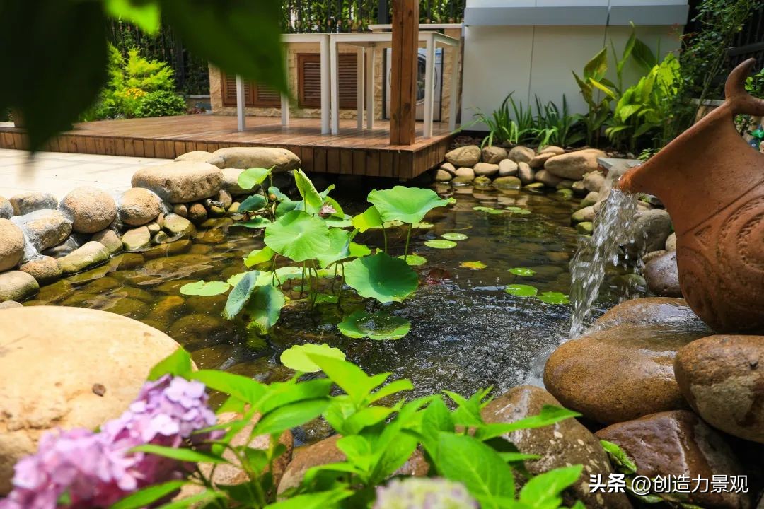 简单大气庭院鱼池设计,庭院设计鱼池的最佳方法