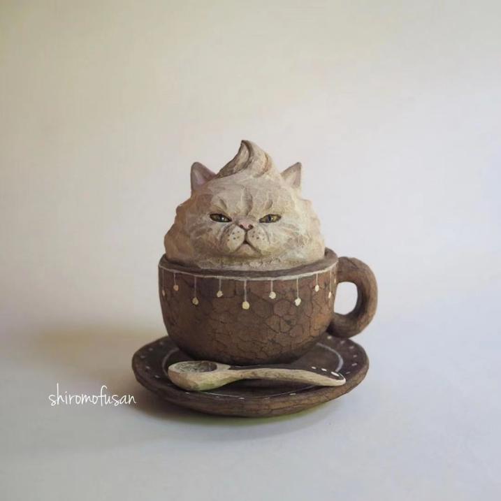 日本艺术家木雕猫,日本木雕猫艺术家