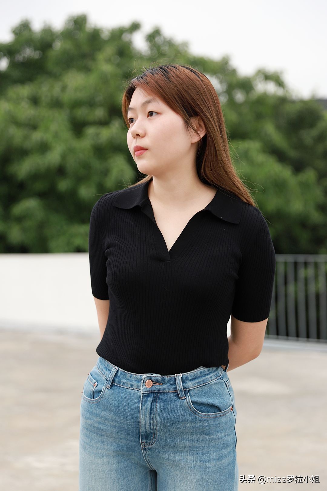 小个子雪纺v领上衣质感,女生穿搭ins高级质感上衣