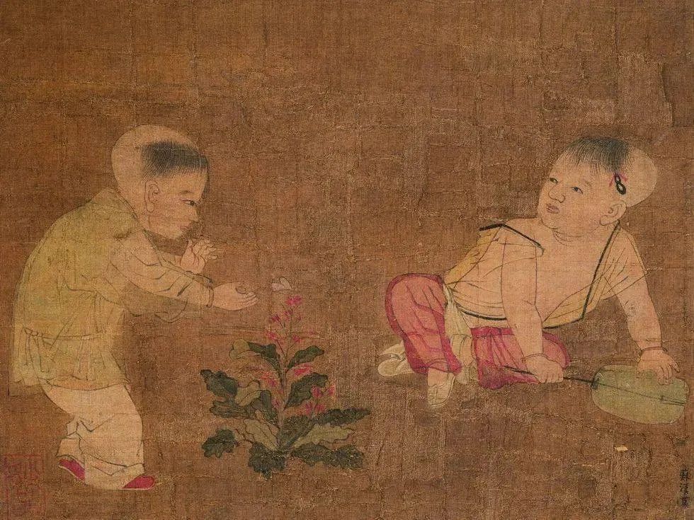 宋朝苏汉臣婴儿图,历史上的婴戏图