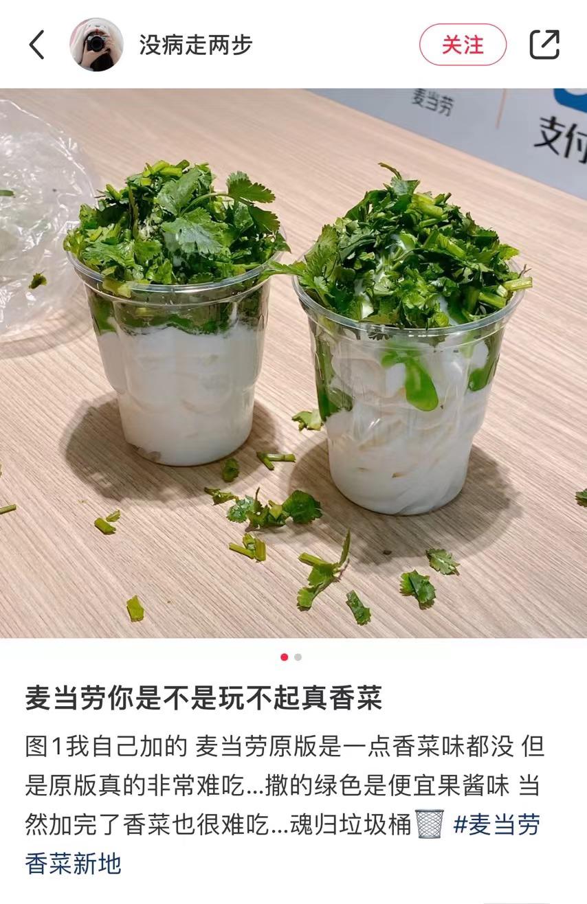 麦当劳还是没吃到香菜味冰淇淋,麦当劳香菜味冰激凌为什么买不了