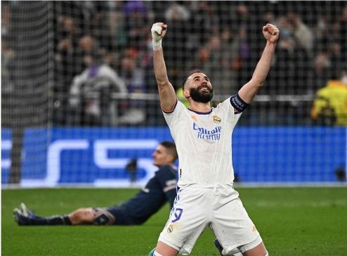 欧冠皇马5-2逆转利物浦本泽马双响,皇马淘汰巴黎本泽马犯规了么