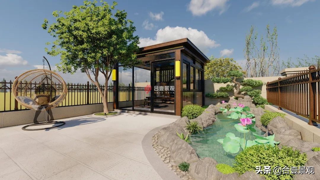 庭院设计带亭子,庭院设计木亭子