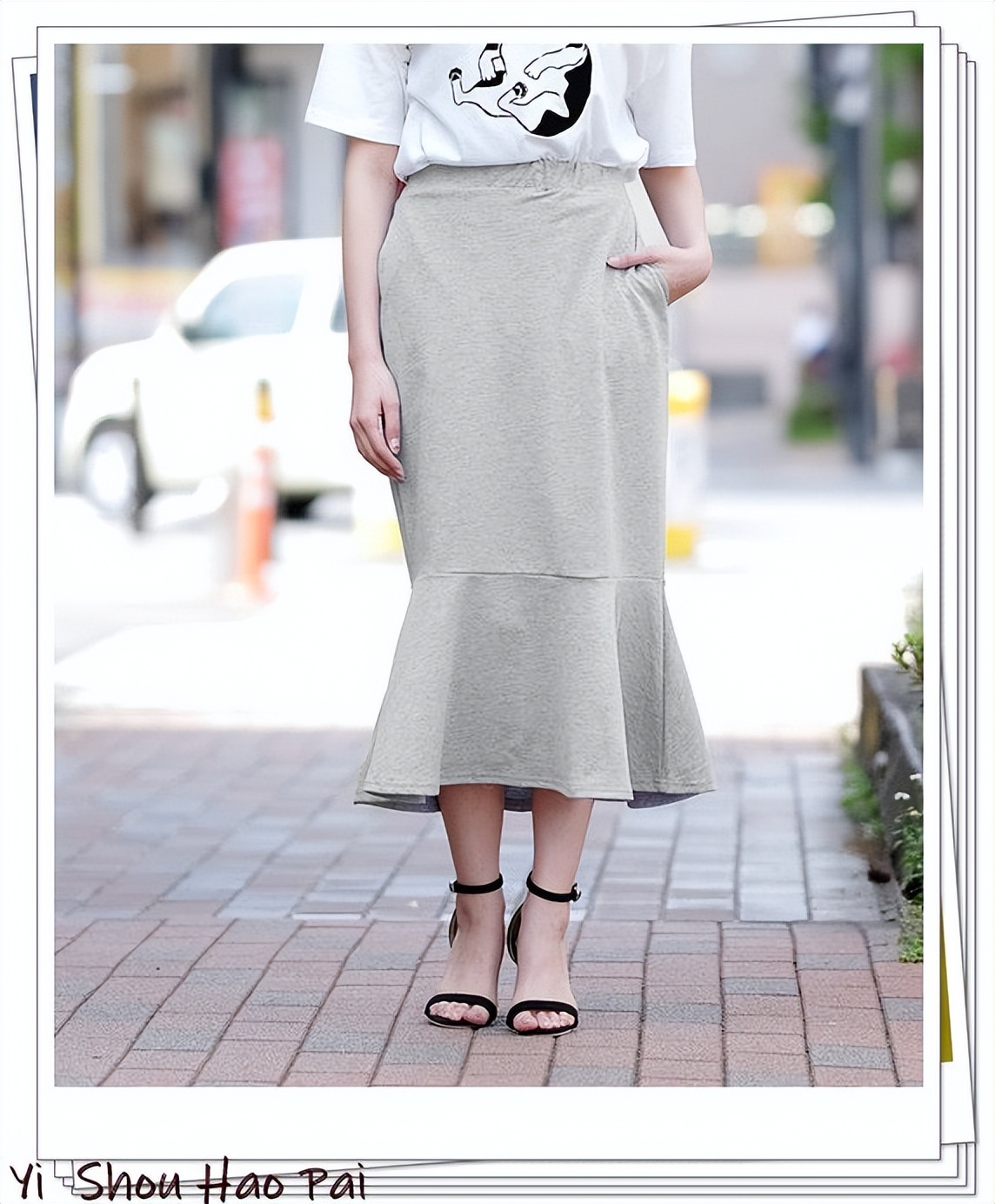 灰色半身裙如何穿搭图片,灰色半身裙高级感穿搭