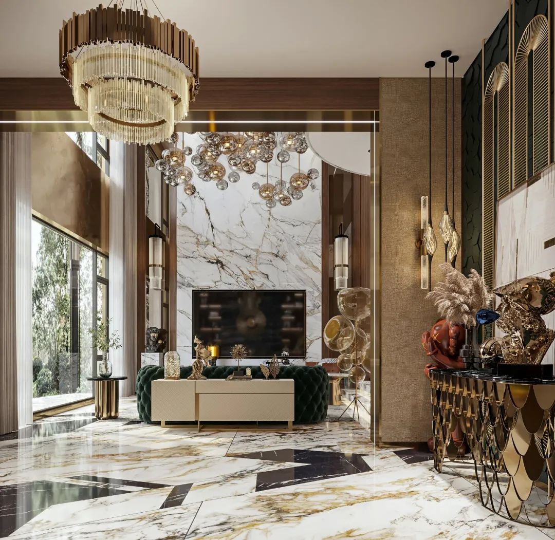大理石打造的极致轻奢尽显高级 (顶级奢华欧式石材风格)