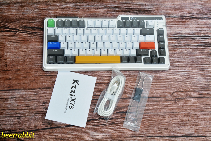 强上加强珂芝K75三模机械键盘与TTC钢铁轴的联合