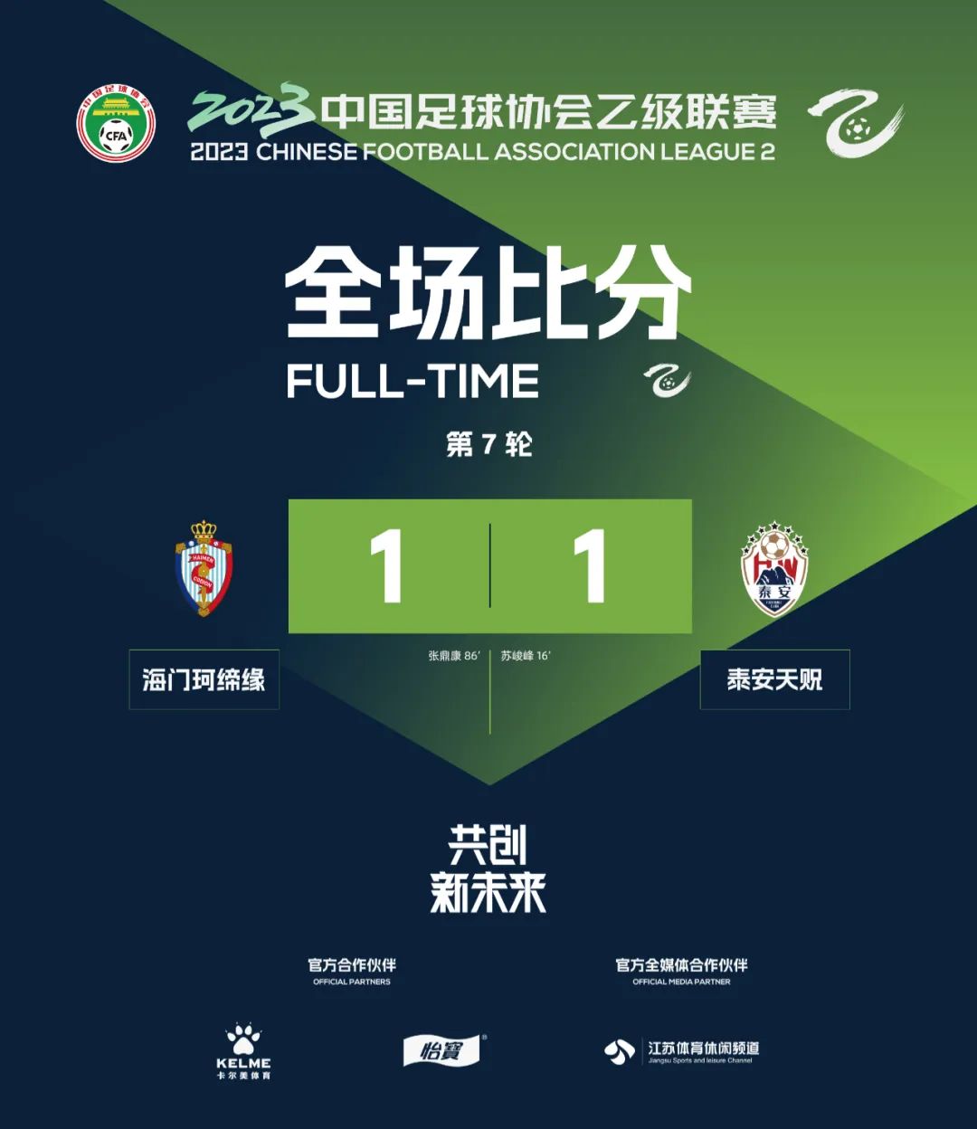 中乙最新第七轮积分榜,中乙第三轮大连智行对海门队