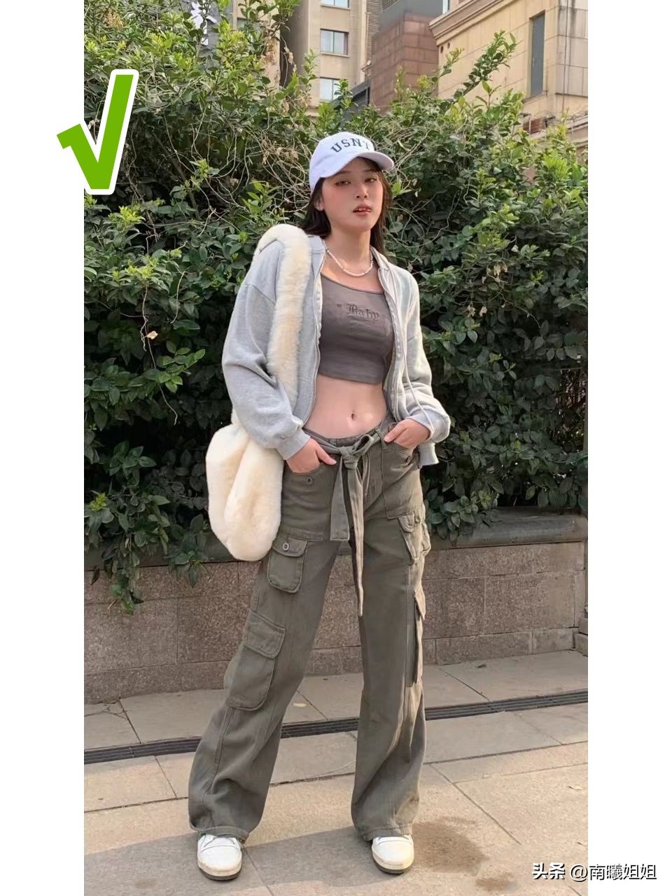 欧阳娜娜夏季工装裤,欧阳娜娜同款串标裤