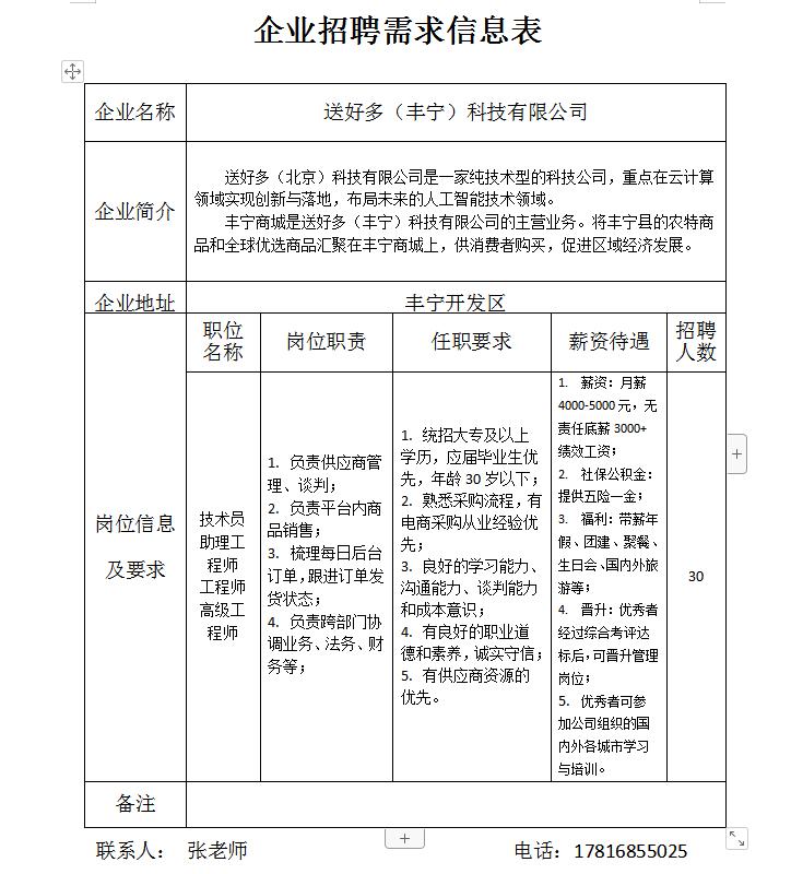 丰宁满族自治县招聘信息,丰宁企业招聘最新信息