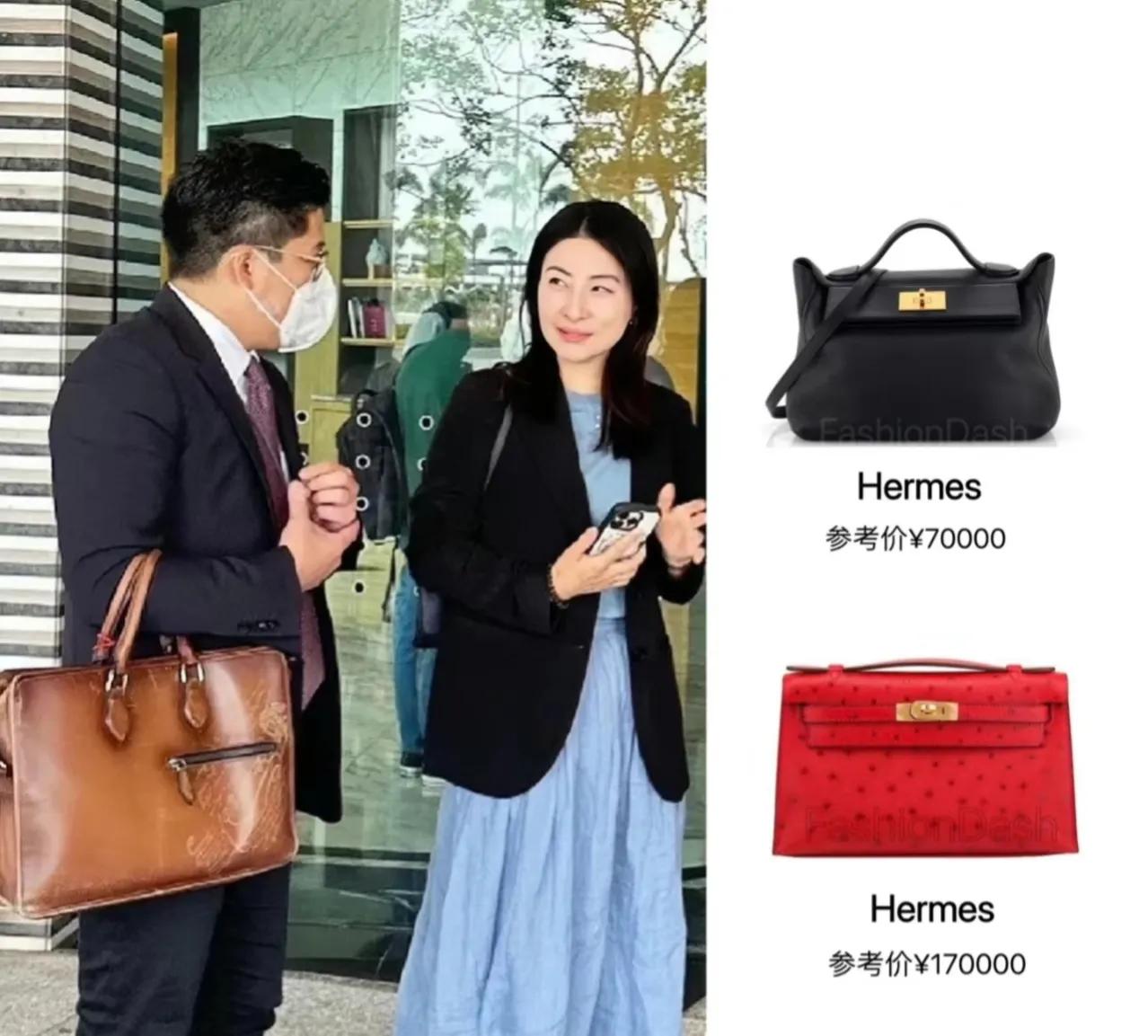 郭晶晶高定,郭晶晶穿高跟鞋背爱马仕