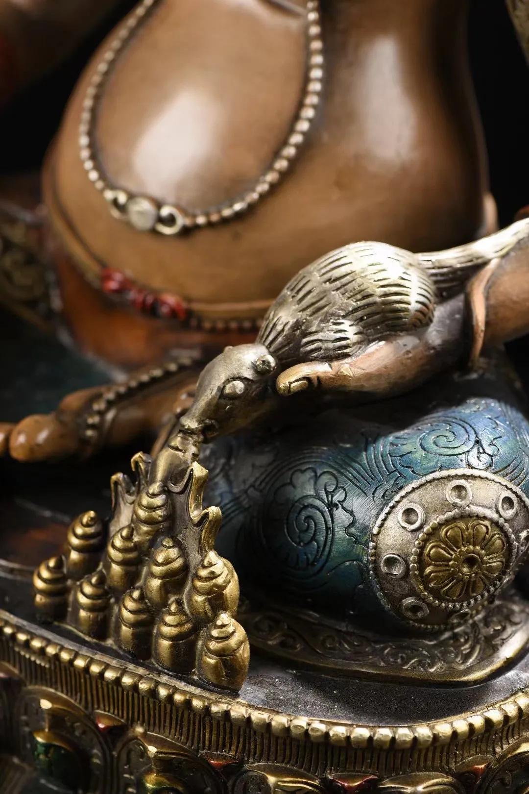 黄财神铜佛像图片大全,铜黄财神造像高清图片