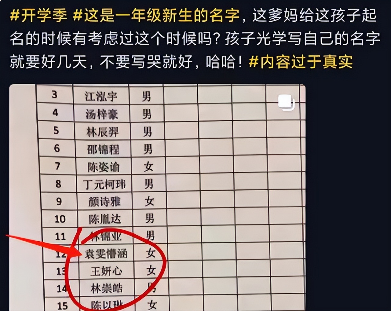 小学生名字连名带姓共两笔,小学生名字笔画太多难哭了