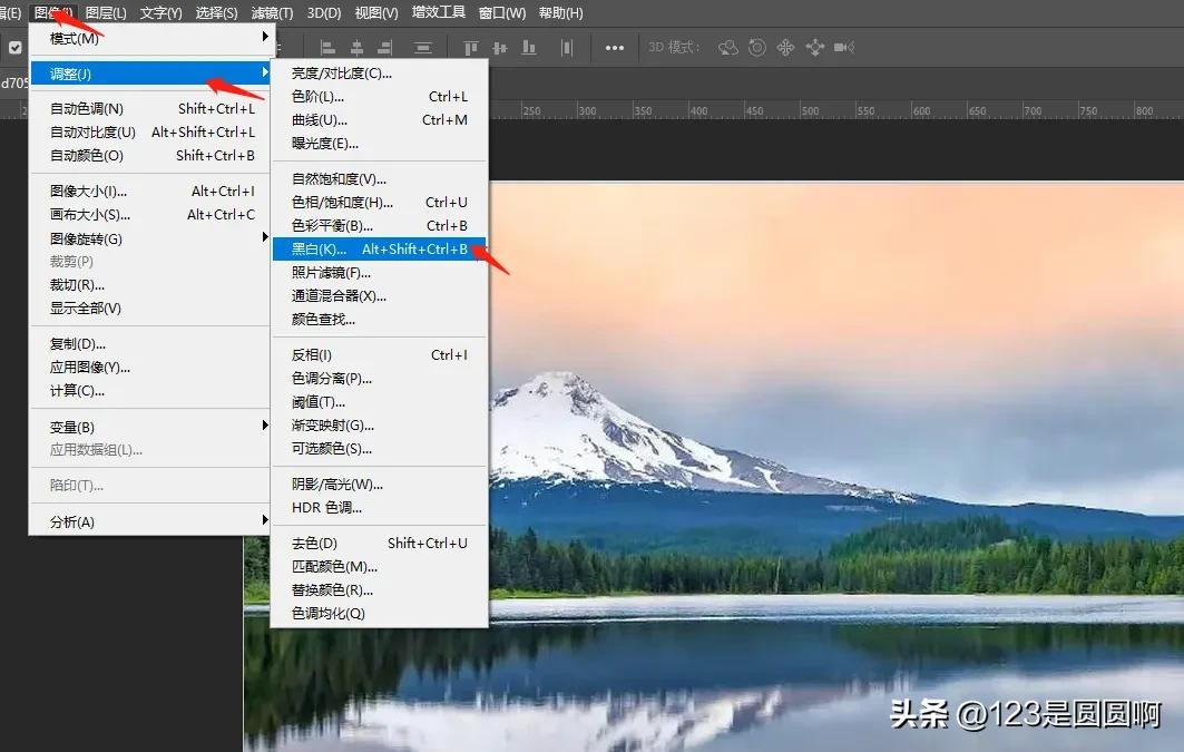 ps如何把彩色图片变成黑白图片,ps如何把彩色图片变成黑白的图片