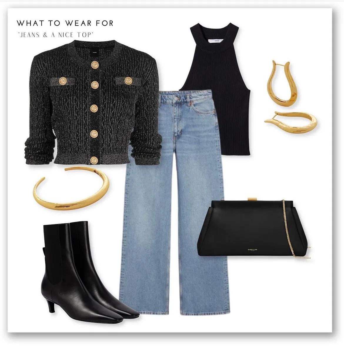 牛仔裤搭配这4件上衣时髦又高级,牛仔裤的最全搭配方法高级又时髦