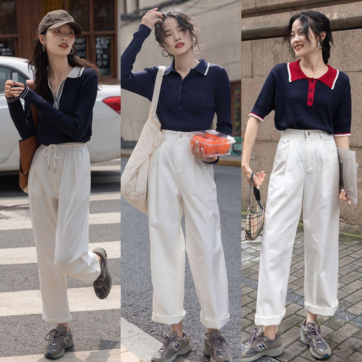 偏白色系裤子怎么搭配,夏白色裤子的穿搭方法