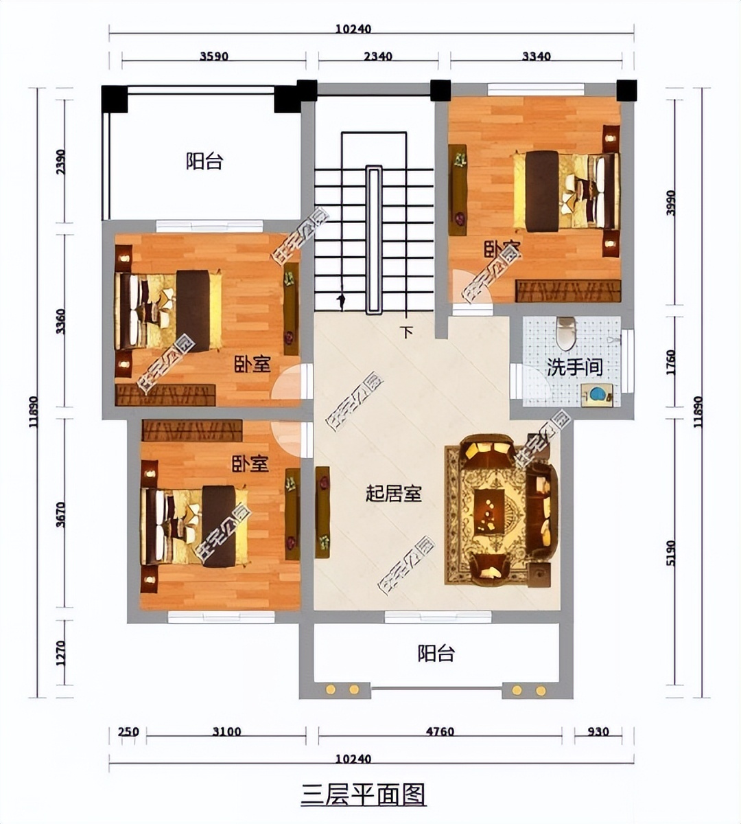90平米三层自建房设计图20万,农村自建房三层带神位造价20万