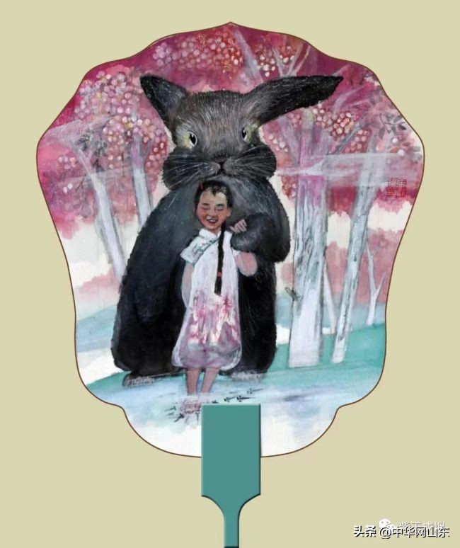 著名画家马新胜的“童画”礼物：我和兔子有个约会