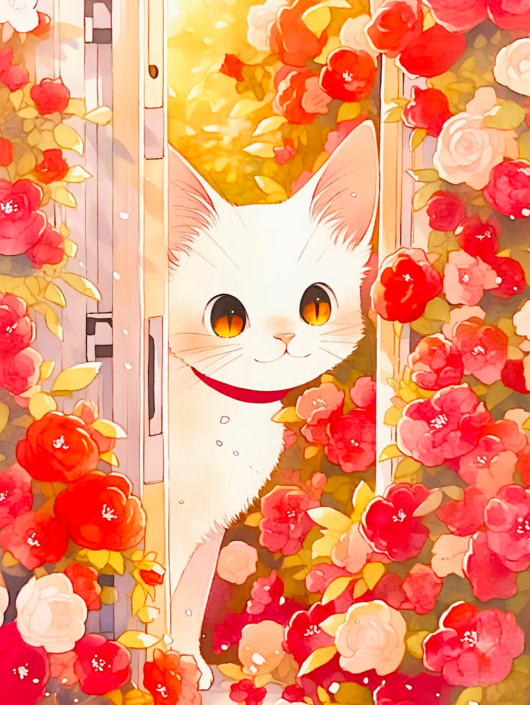 猫咪高清壁纸4k全屏60帧,萌萌哒粉色花篮里的猫咪图片壁纸