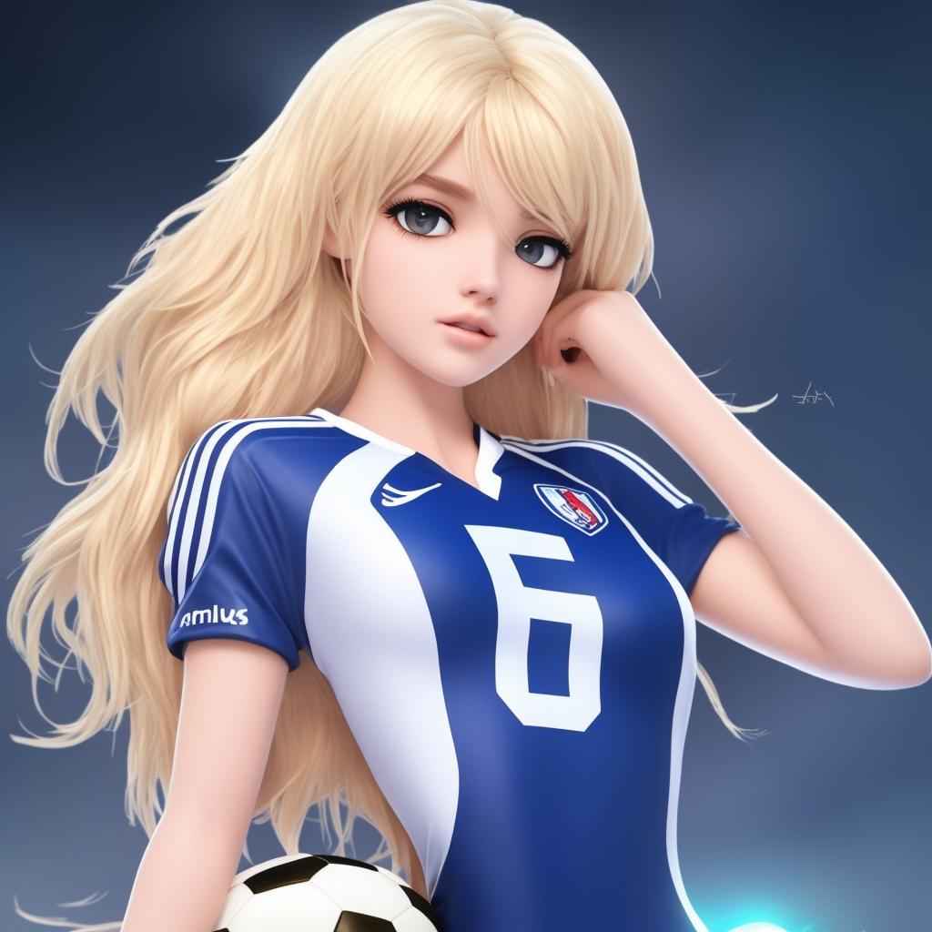 开球女球员,足球美少女
