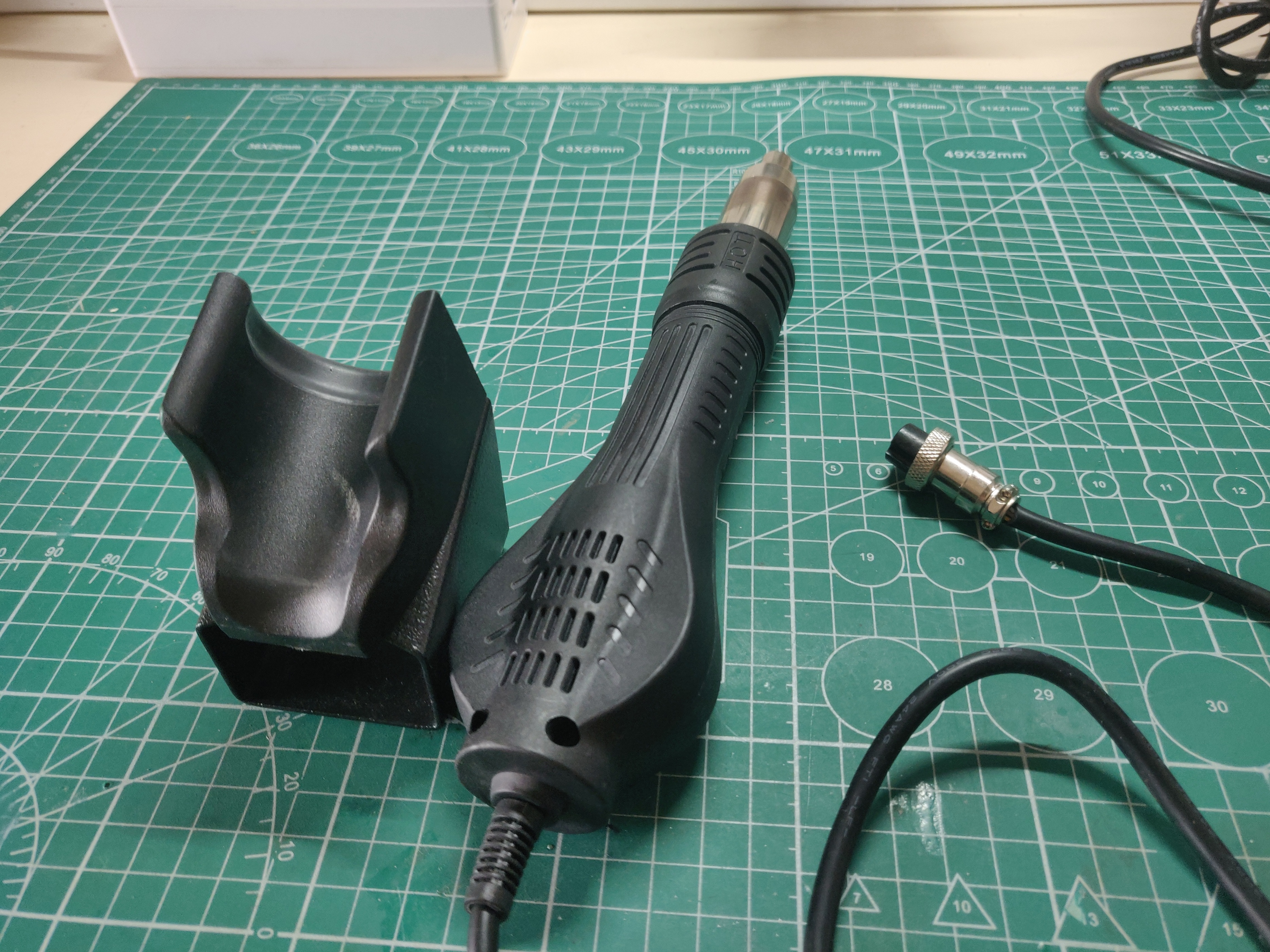 自制电烙铁吹风二合一焊台,电烙铁热风枪二合一拆机