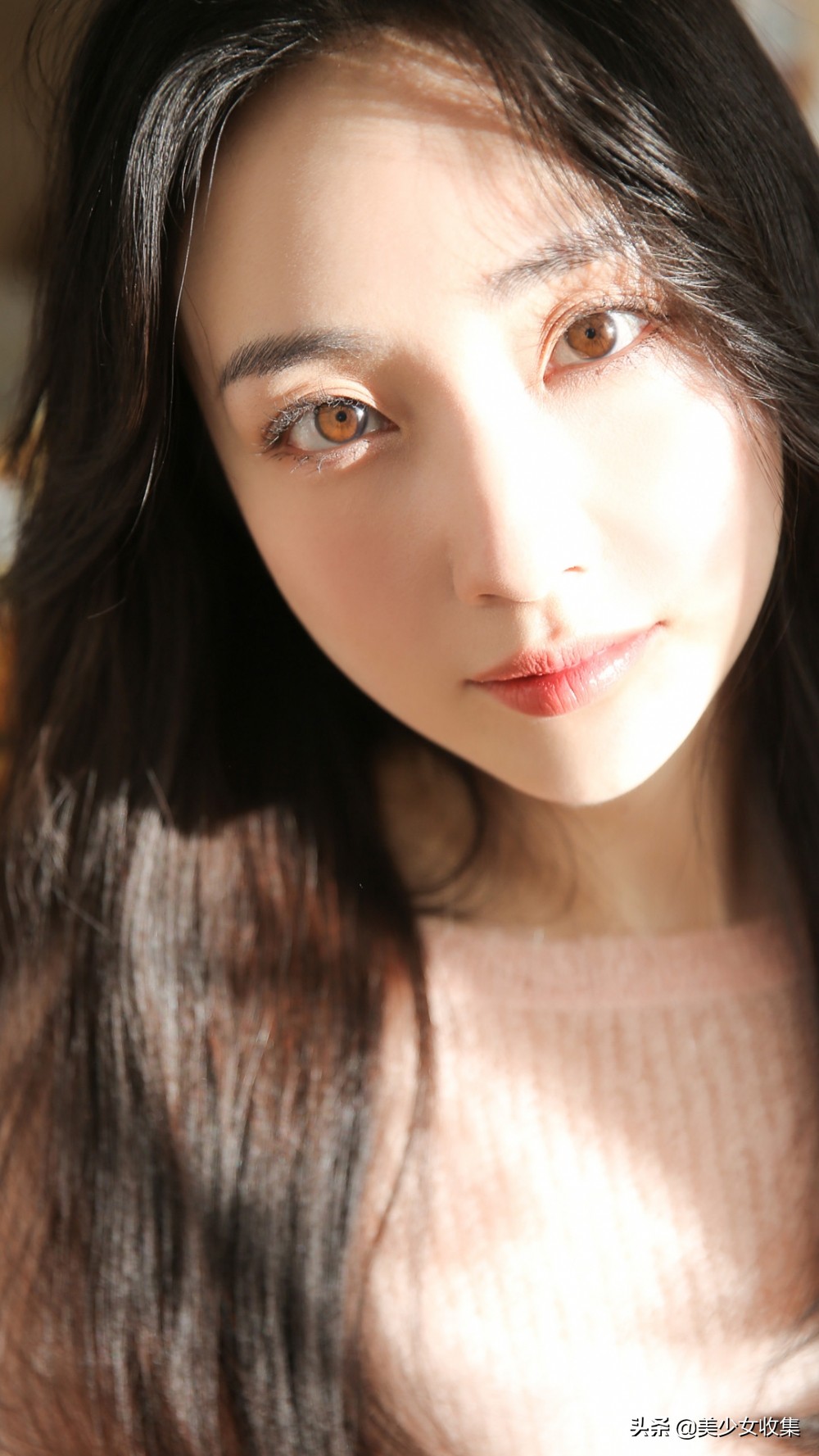 粉嫩少女妆容教程,清透干净少女妆容