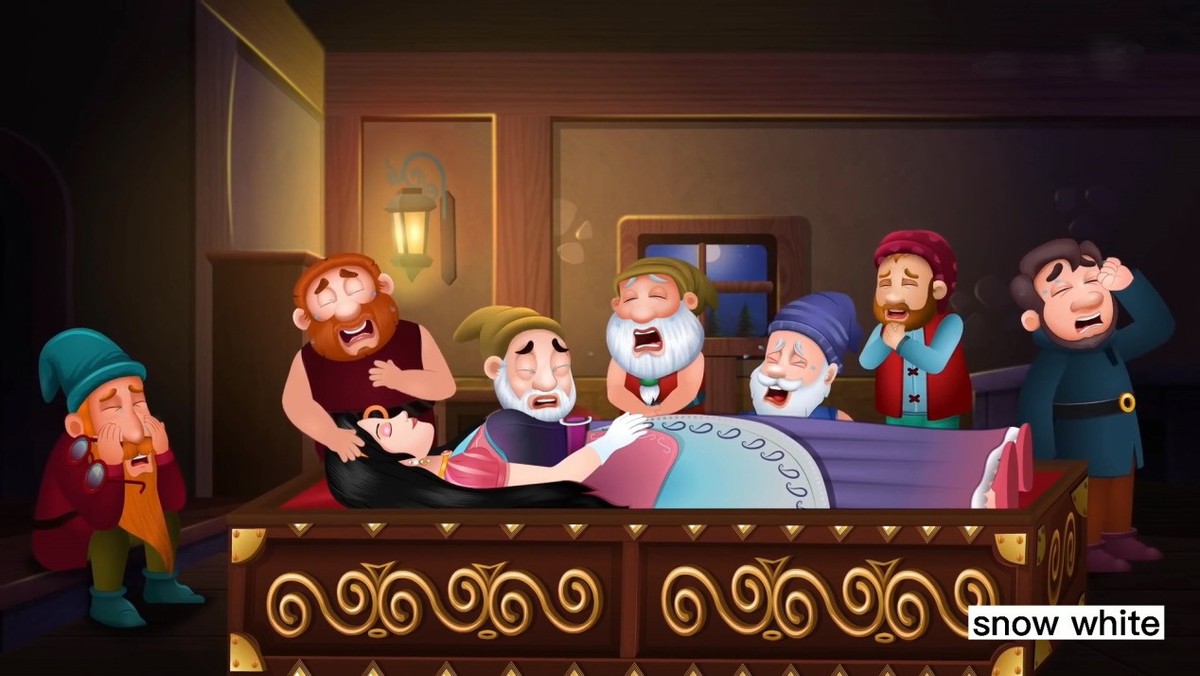 白雪公主中英绘本,格林童话故事绘本白雪公主