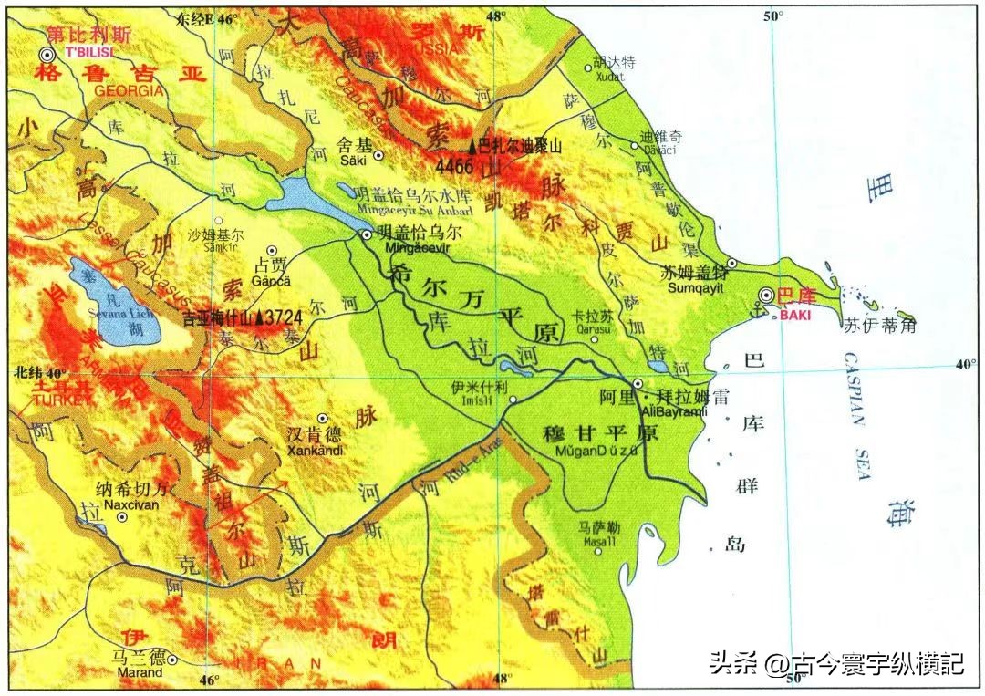 亚洲各国地形图（高清宜收藏）,亚洲大陆地形图