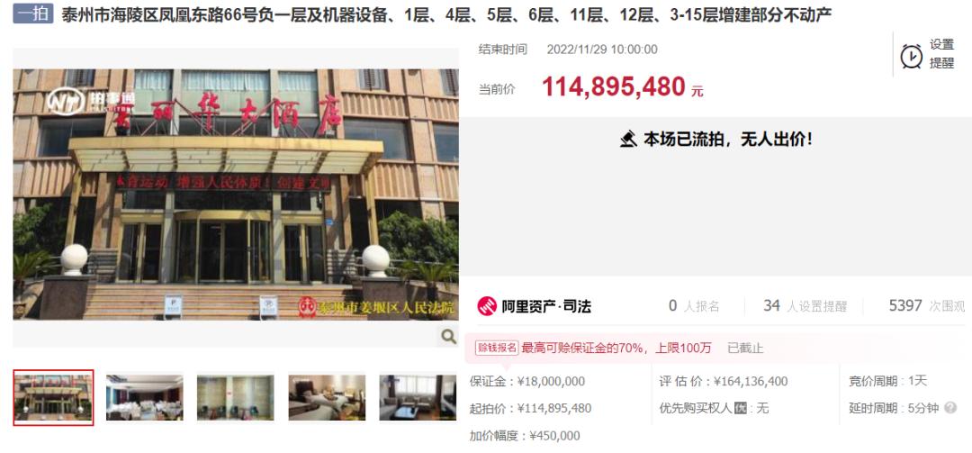 11月酒店资产动态：20多家酒店被摆上“货架”