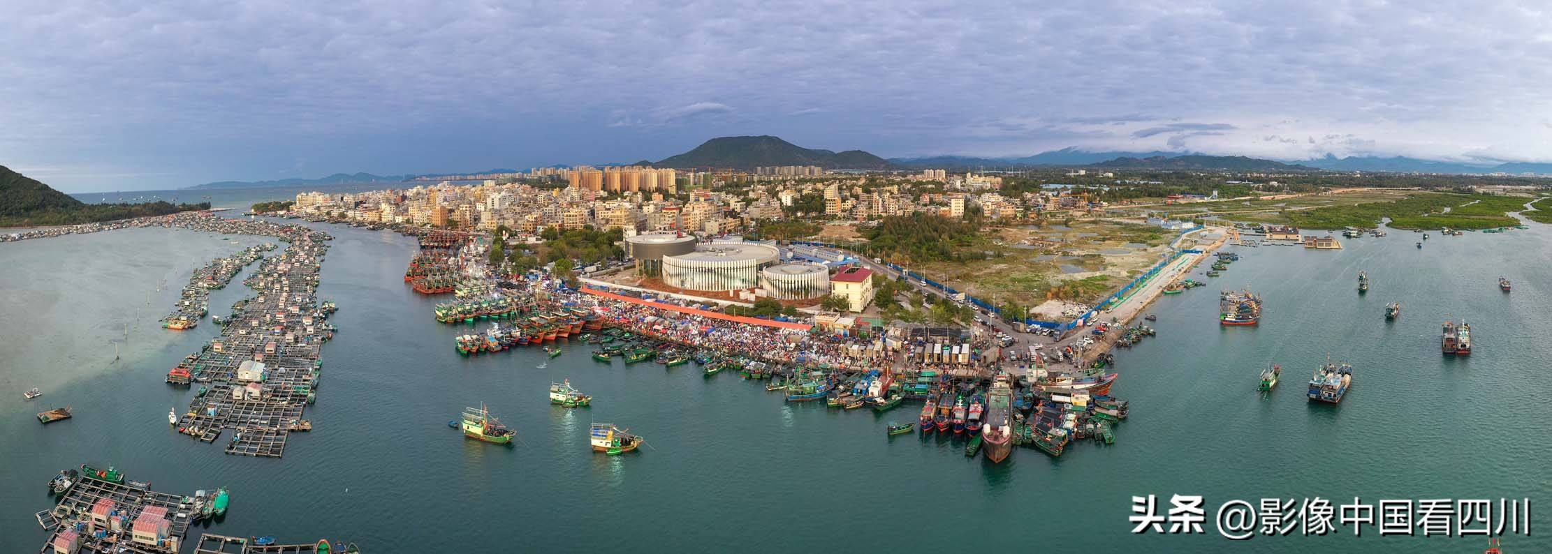 海南陵水新村疍家渔港,海南陵水水产市场