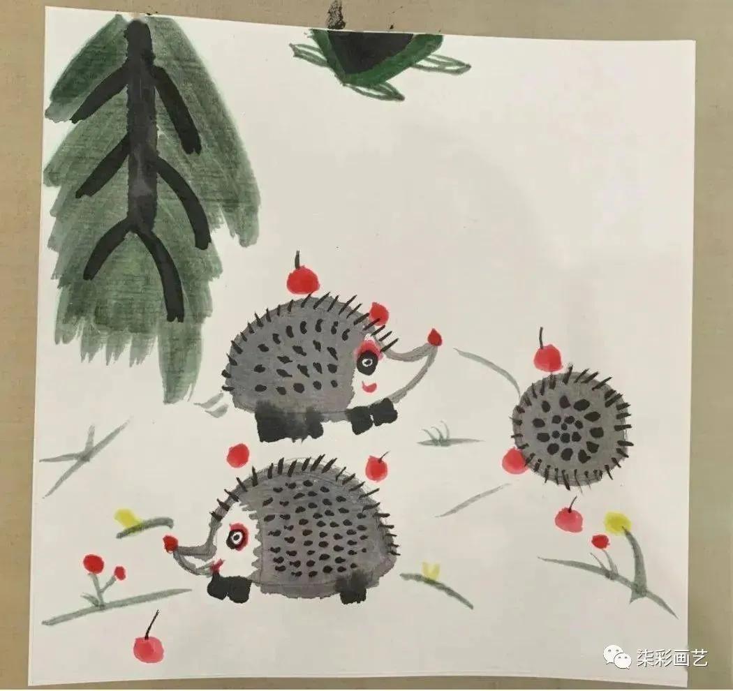 国画考级1-10级范画花鸟画,儿童国画入门范画步骤