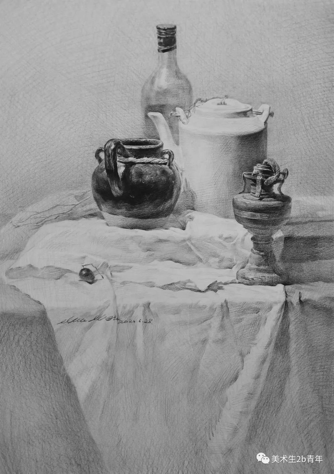 素描暗部画糊了,素描静物暗部该重到什么程度