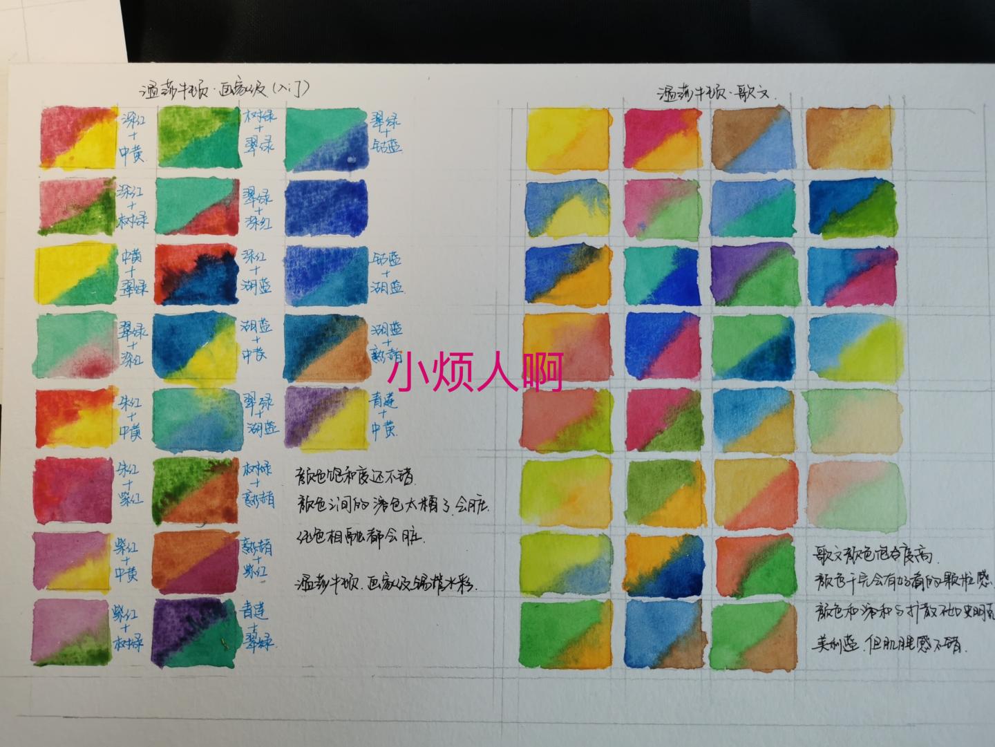 初学者水彩颜料24色水彩工具套装,水彩颜料36色固体水彩套装