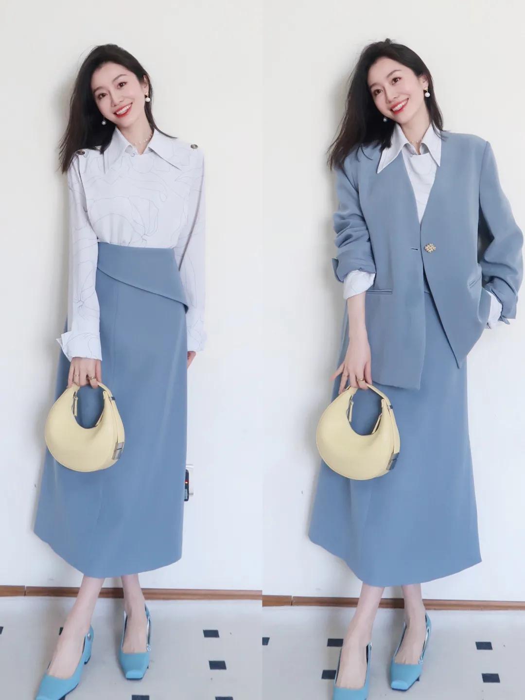 职场短袖西服怎么搭配好看,内搭衬衫搭西服