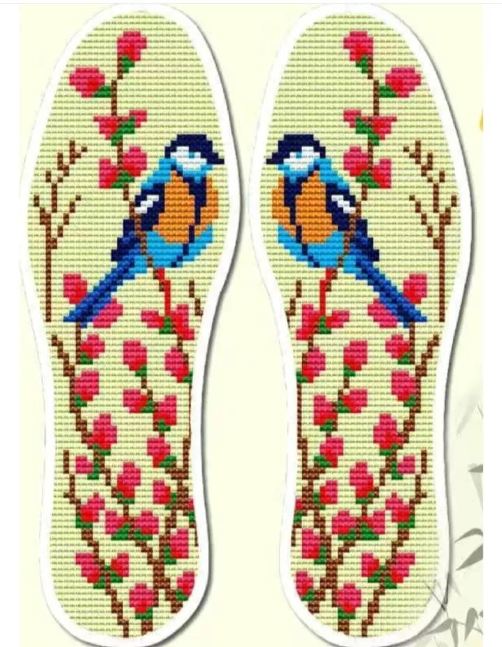 十字绣鞋垫图案花样满天星,十字绣鞋垫图案九鱼图