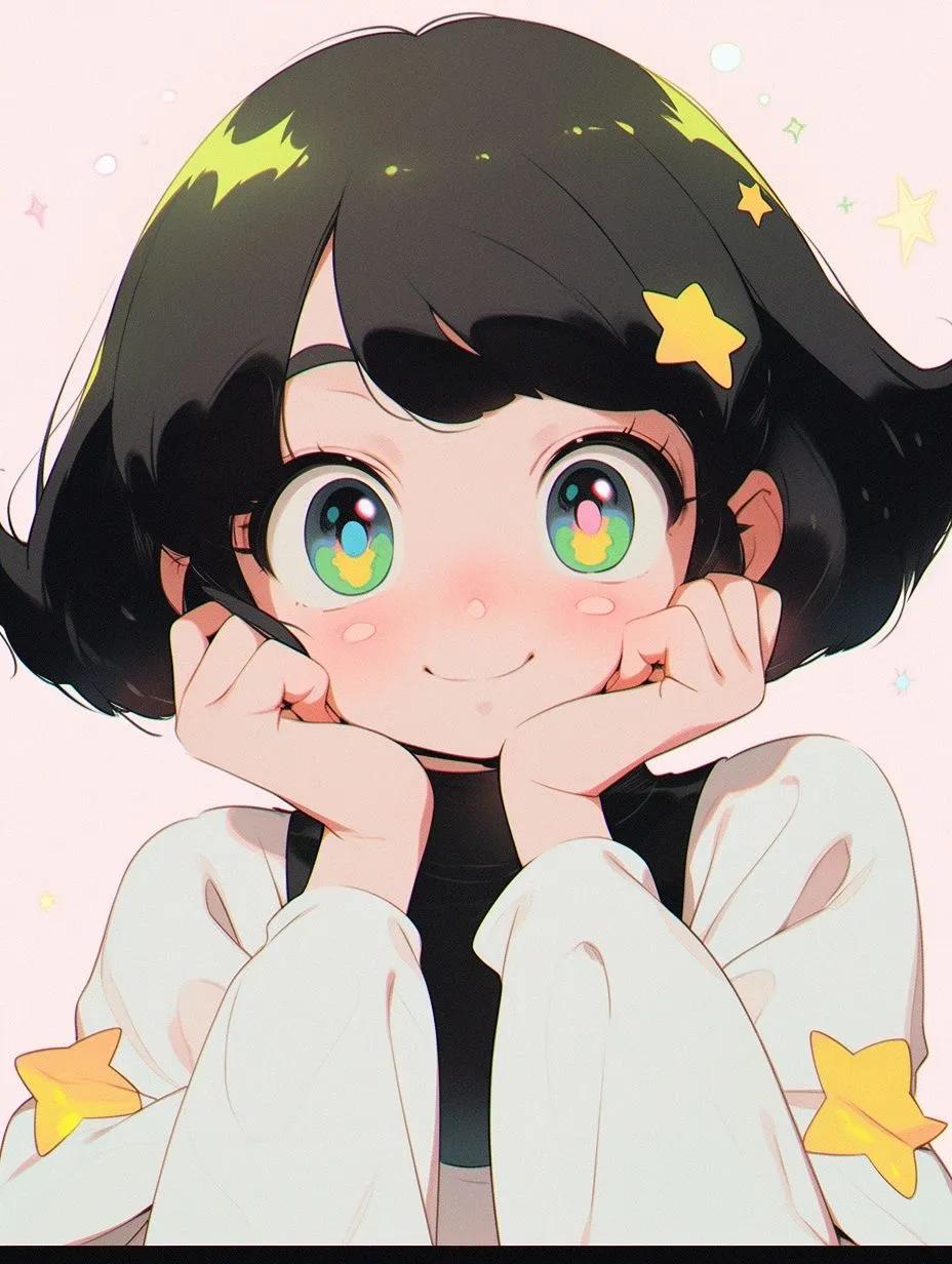 好看的头像女生动漫仙气发光,情侣头像动漫一男一女可爱呆萌