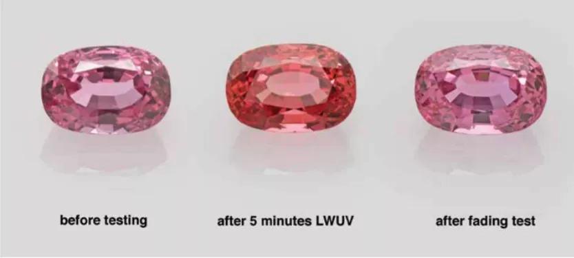 帕帕拉恰会有荧光效应么,帕帕拉恰镶嵌后会变色么