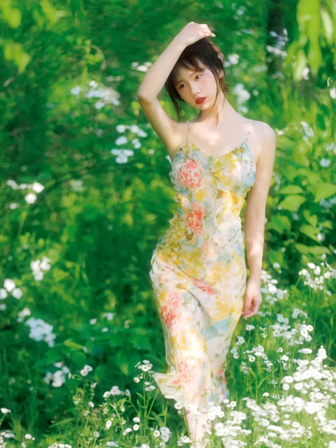 油画裙半身裙,吊带油画裙