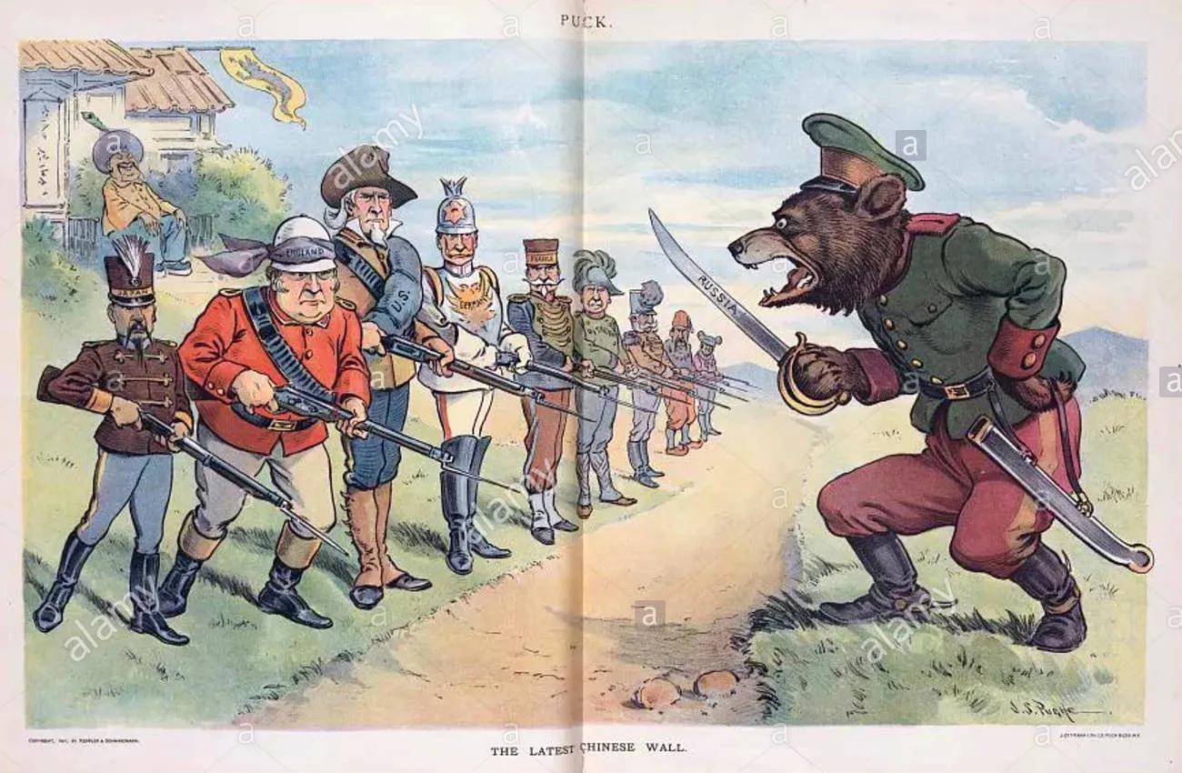 1902年漫画中的西方列强和俄罗斯 (1905年日俄战争漫画)