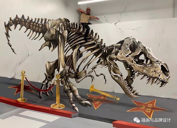 超震撼的墙绘,有视觉冲击感极简的墙绘