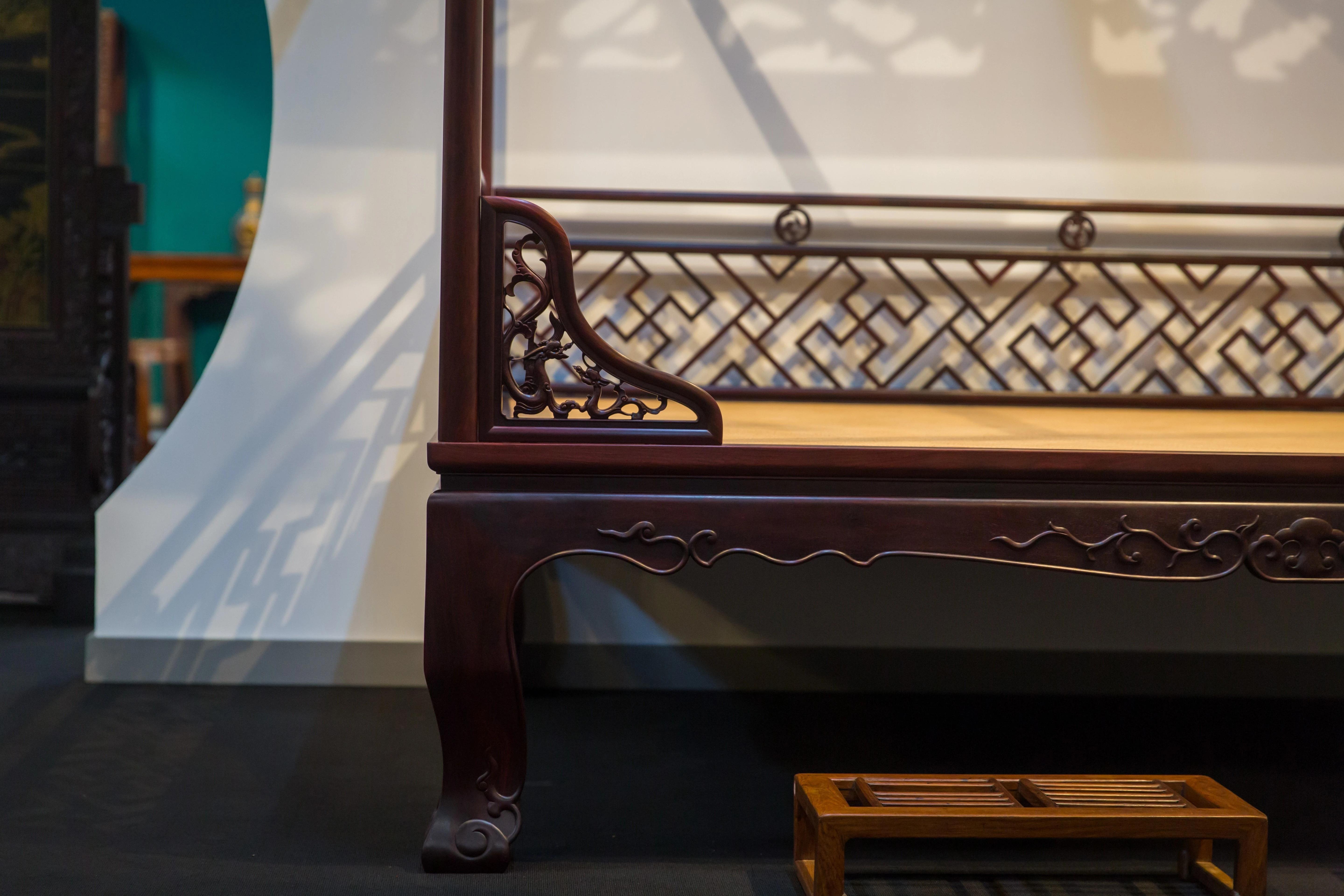 研习宝藏|紫檀四柱架子床共赏