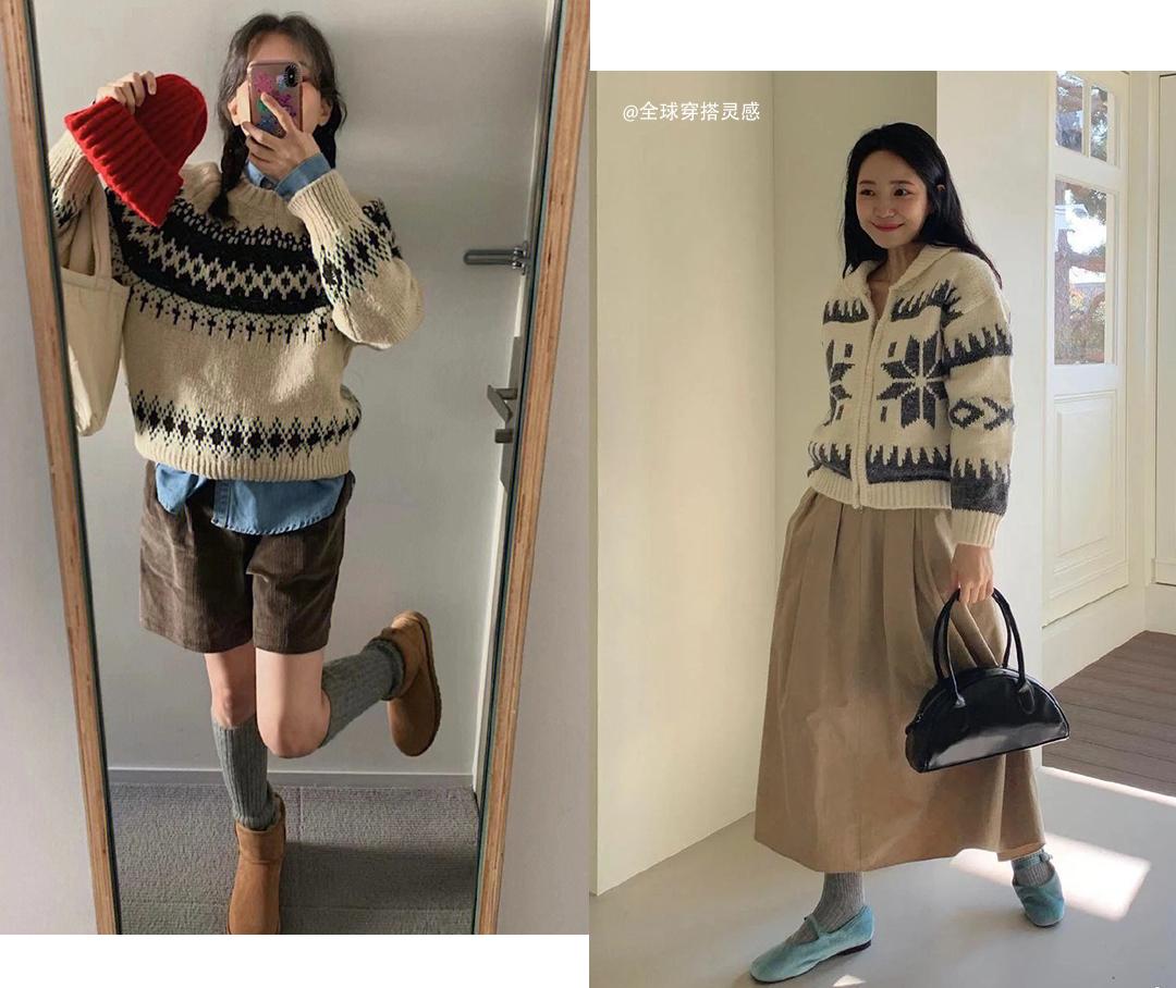 今年好看的毛衣穿搭,今年漂亮毛衣套装
