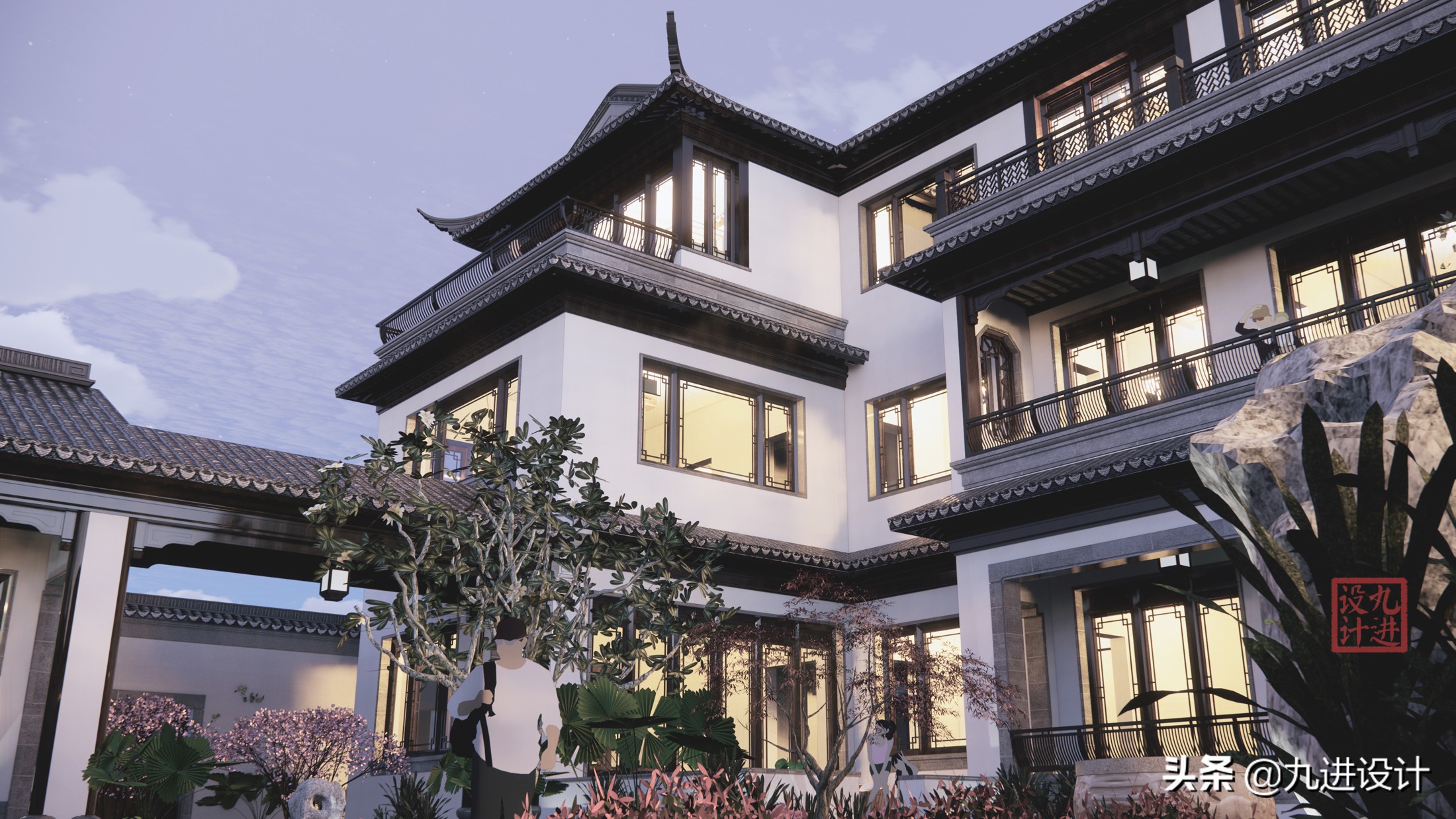 中式建筑以院为中心,中式院子诗意的生活场景