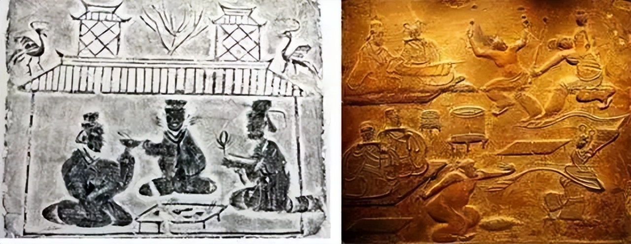 古代躺椅古画,古画之圆鼓凳