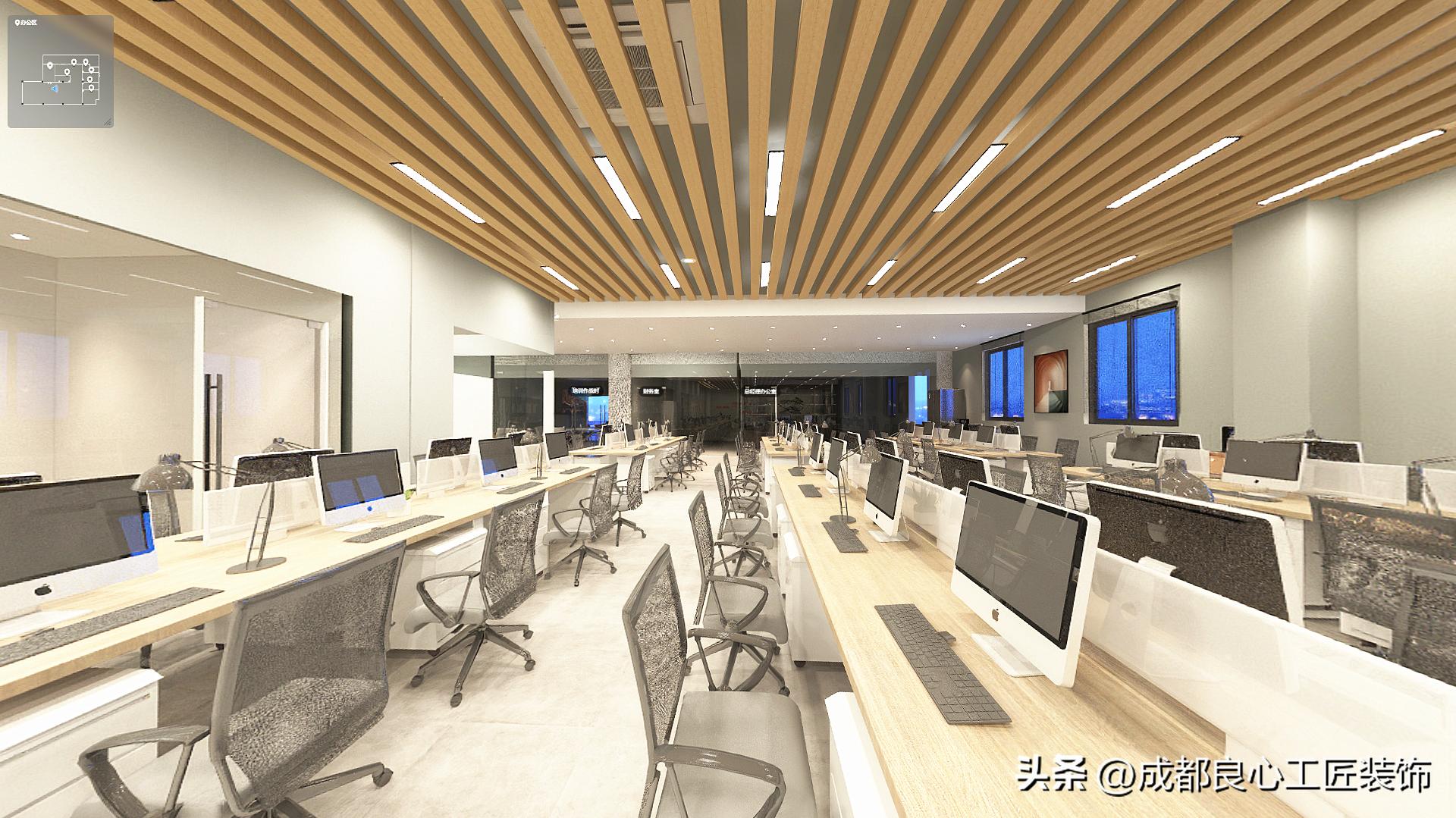 现代简约风工装|星光无垠1000㎡办公室装修,星辰大海,共赴征程