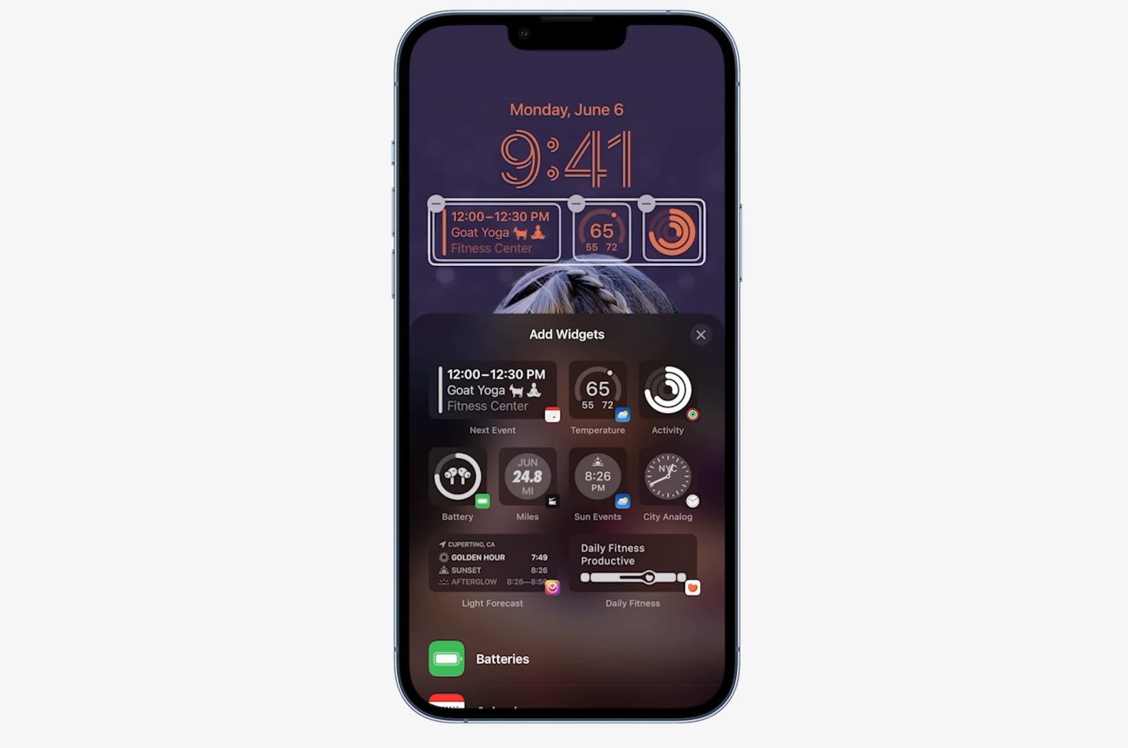 ios16更新锁屏功能可添加小组件,ios16新功能息屏显示支持的机型