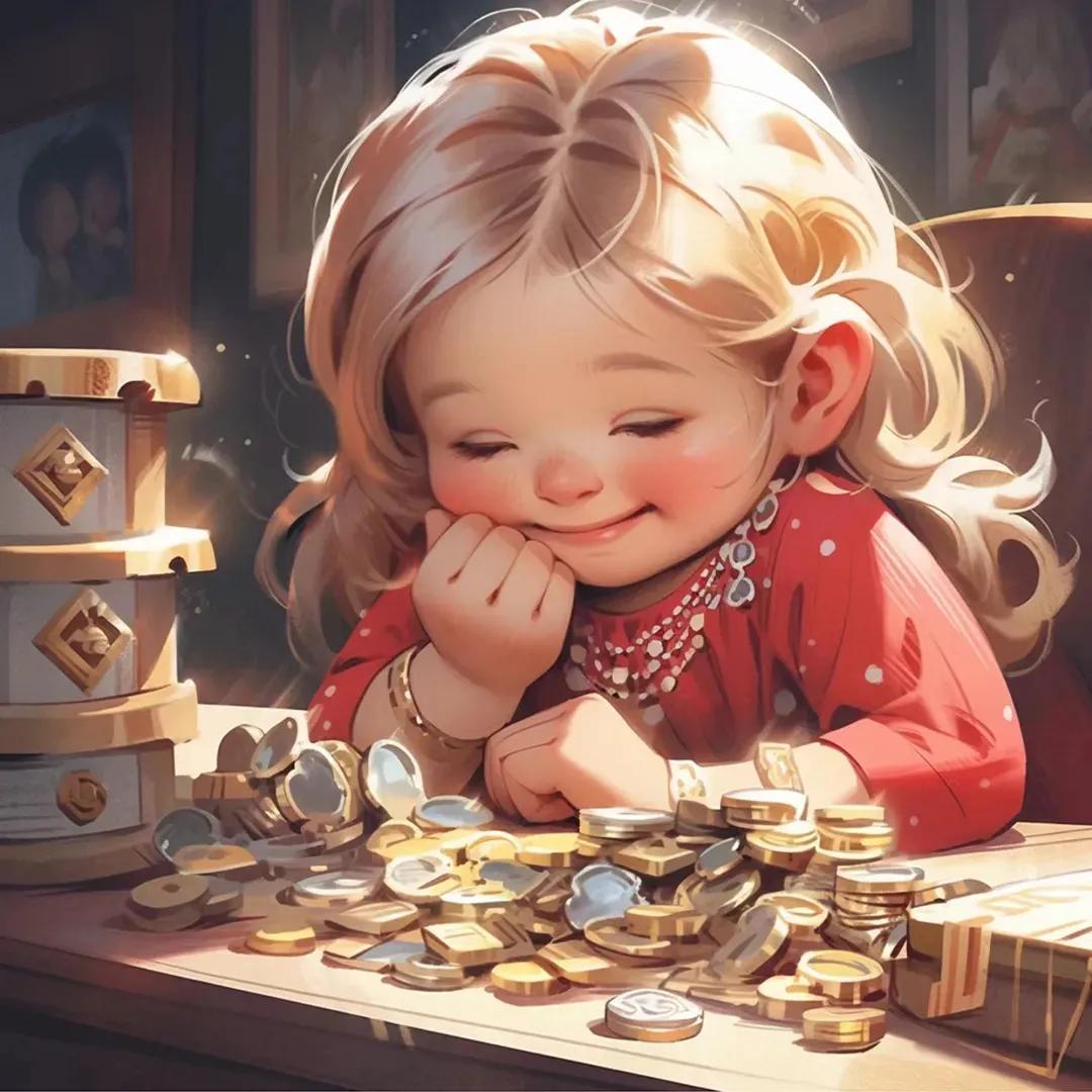 搞钱的小孩头像,搞钱萌娃头像系列