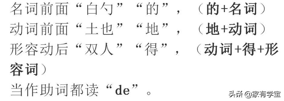 语文的地的得的专项练习,语文得的地的用法讲解